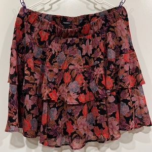 Torrid Printed Flare Skirt - size 1
